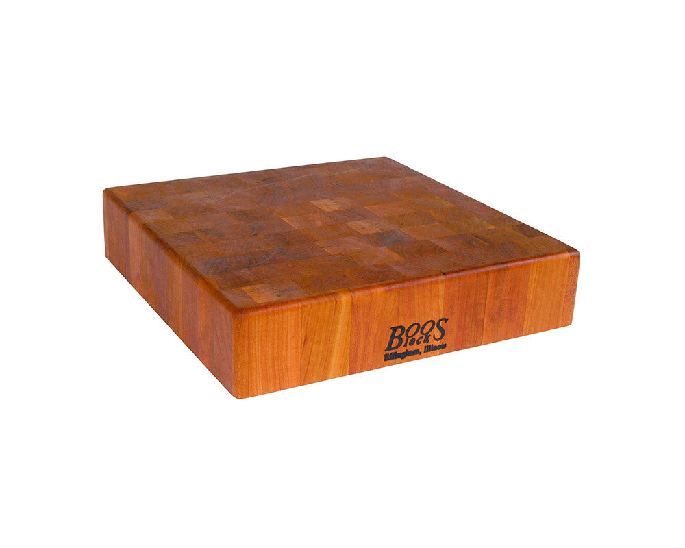 John Boos Cherry End Grain Square Chopping Block 14 x 14 x 3