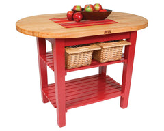 John Boos Elliptical C-Table Red