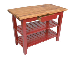 John Boos Oak Table Red