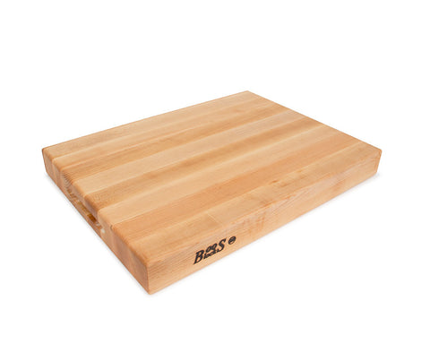 John Boos Chop N Slice Maple Wood Edge Grain Cutting Board, 10 x 10 x 1