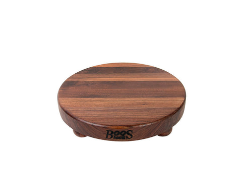 John Boos 12-Inch Round Maple Cutting Board with Feet